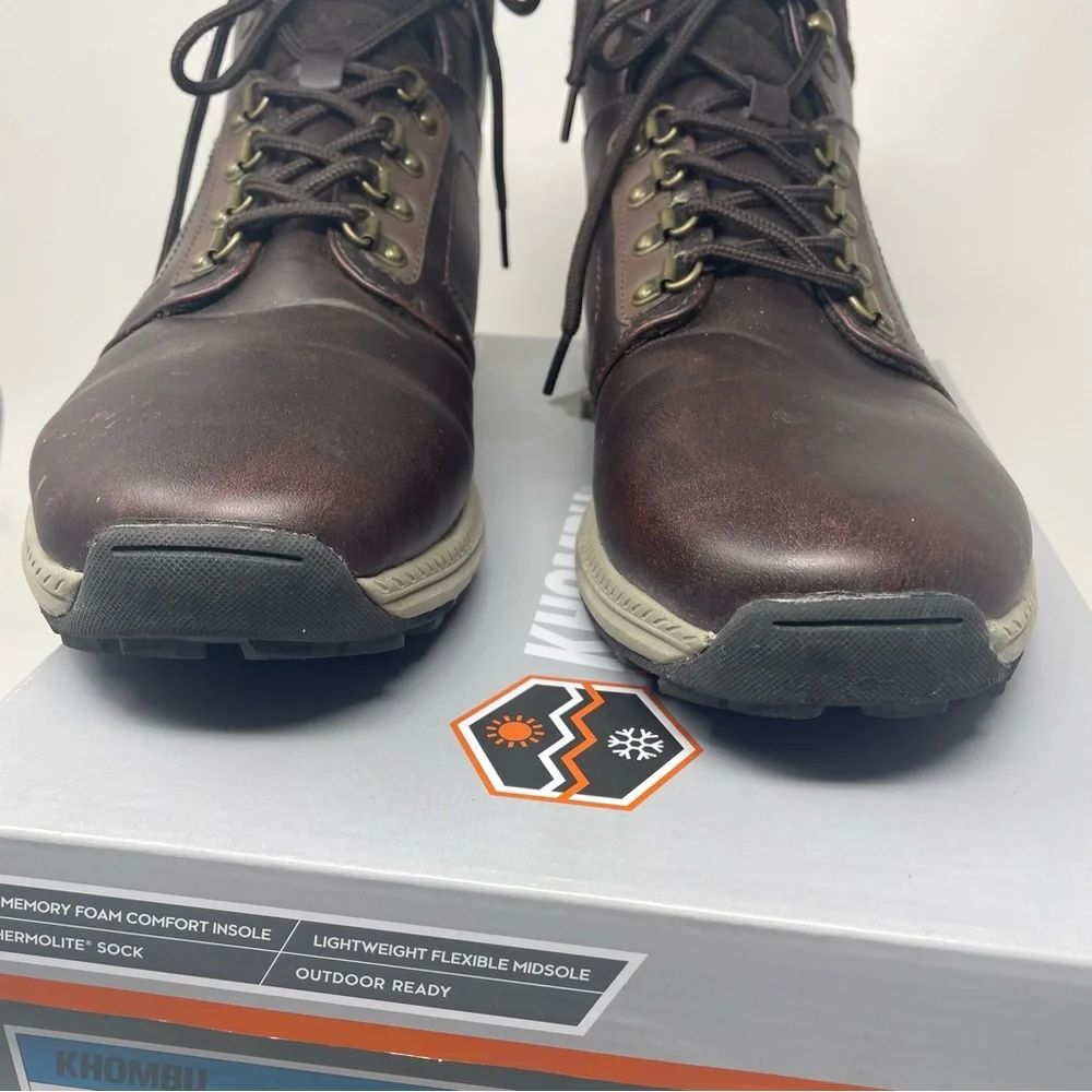 KHOMBU Men's Nick Boots Brown with Box size 12